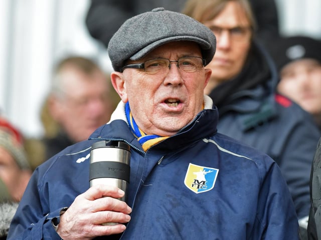Fans at Mansfield Town v Newport County.