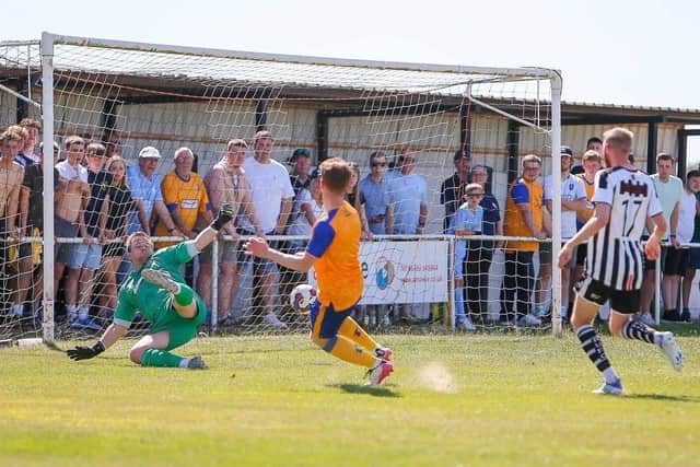 Stephen Quinn nets for Stags at Retford.