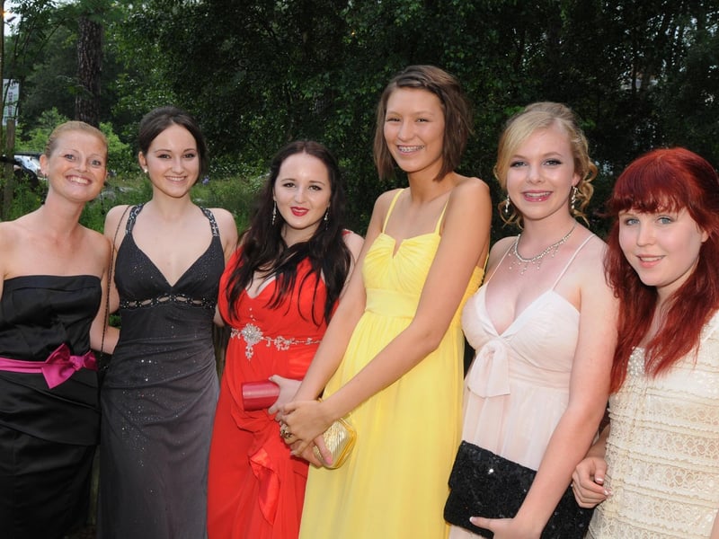 Rowan House Learning Leader Natalie Miller, left, pictured with Cheyenne Crawford, Charlotte Tatham, Harriet Hoole, Eleanor Shepherd, Jessica Bishop, members of the Prom Organising Committee.