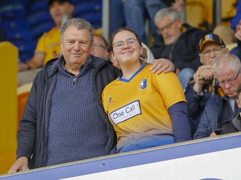 Mansfield Town fans ahead of the win over Barrow.