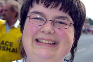 Fifteen year old Esther Stanger from Loversall, 2005. Completing a one mile race.
