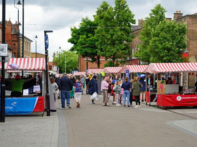 Hundreds flocked to Hucknall town centre for the event.