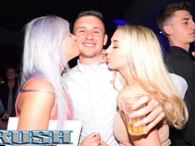 A quick peck on the cheek!