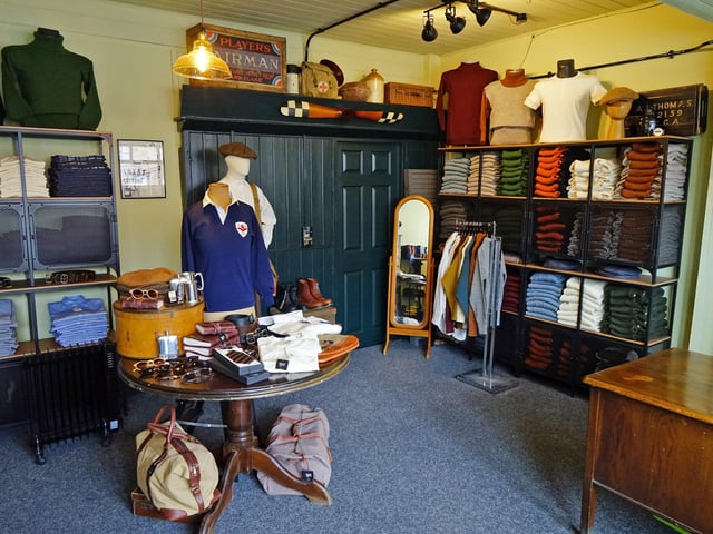 The retailer offers a range of men's clothes and accessories with a 1930s-style.