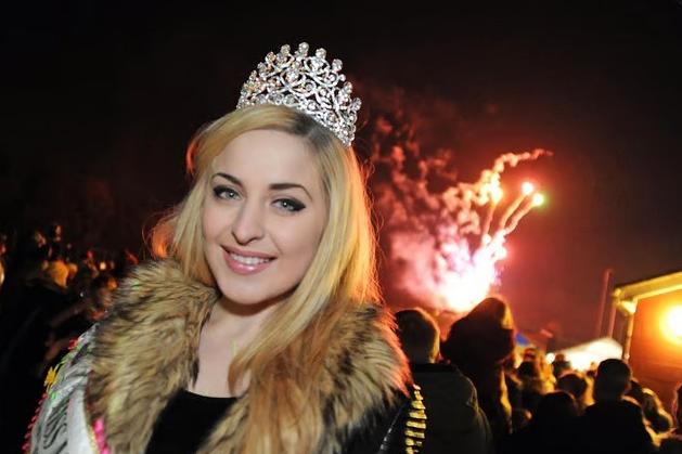 Amy Beilby, Miss Mansfield and Sherwood Forest, smiles for the camera after successfully counting down to the 2016 Mansfield Woodhouse firework display