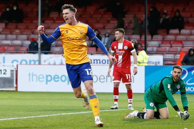 Oli Hawkins - happy with point at Bristol Rovers.