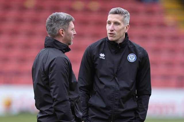 Rochdale interim manager Jim McNulty (right).