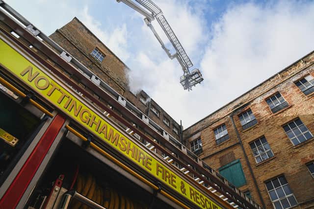 Pleasley Vale high rise fire evacuation exercise