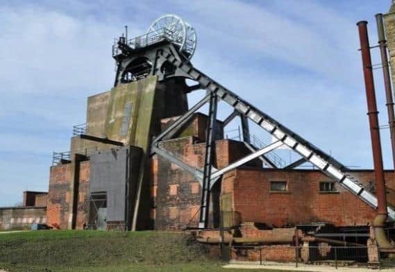 Buildings still stand at the head of Pleasley Pit.