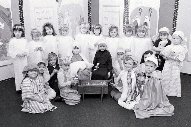 Clipstone's Samuel Barlow School Nativity from 1996.