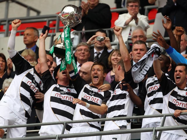 Stags suffered Wembley heartache in 2011 when they were beaten in the FA Trophy final by Darlington. A brave performance by a depleted Stags side was not enough with Chris Senior scoring the winner deep into extra-time.