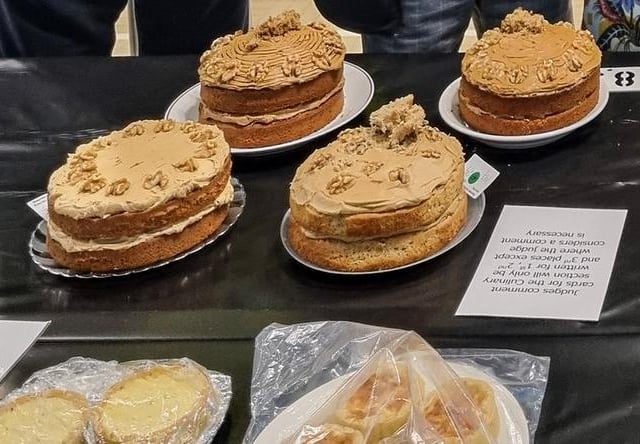 Tasty cakes on display in the culinary competition. Photo: Lesley Grand-Scrutton