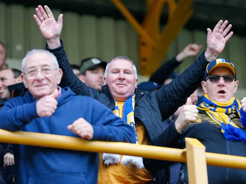 Mansfield Town fans ahead of the 2-0 win at Bradford City.
