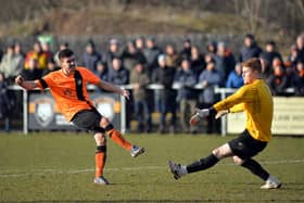 Conor Higginson scores for Worksop Town after his departure from Mansfield.