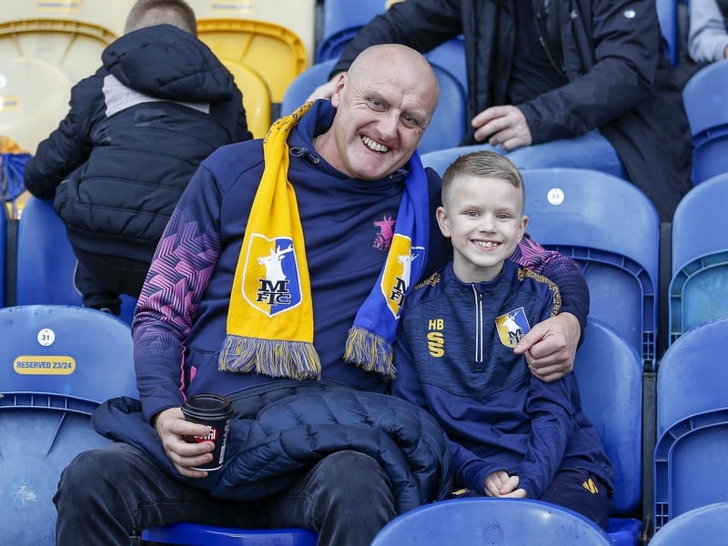 Mansfield Town fans enjoy the 2-0 win over Newport County.