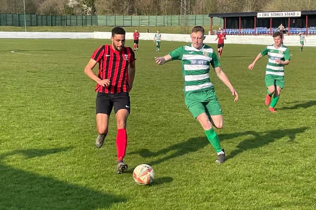 Action from Shirebrook's win over Glasshoughton.