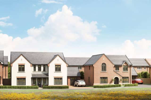 Artist impression of some of the luxury homes being built on the former colliery site.