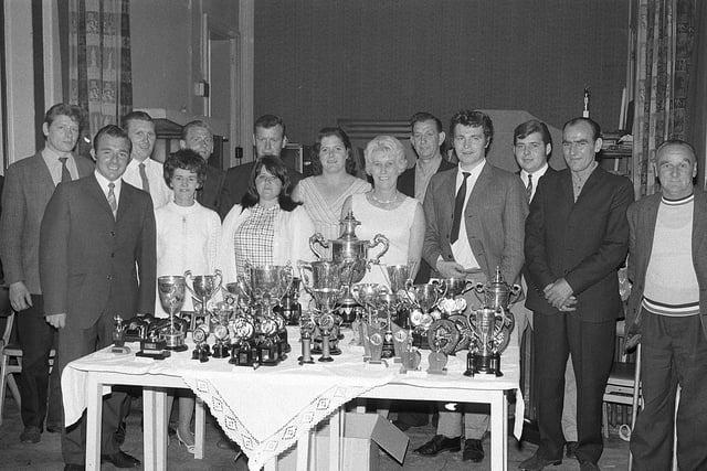 Church Warsop darts presentation evening from 1970.