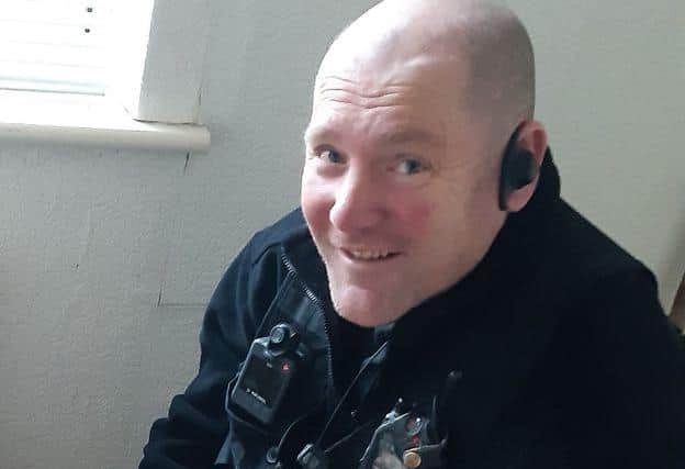 PC Gez Hornsby on patrol in Mansfield at New Year