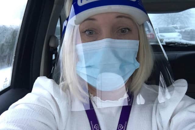 Andrea Riddoch home carer on her rounds