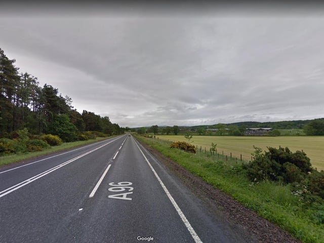 Mobile camera site on A96, west of Brodie, Moray