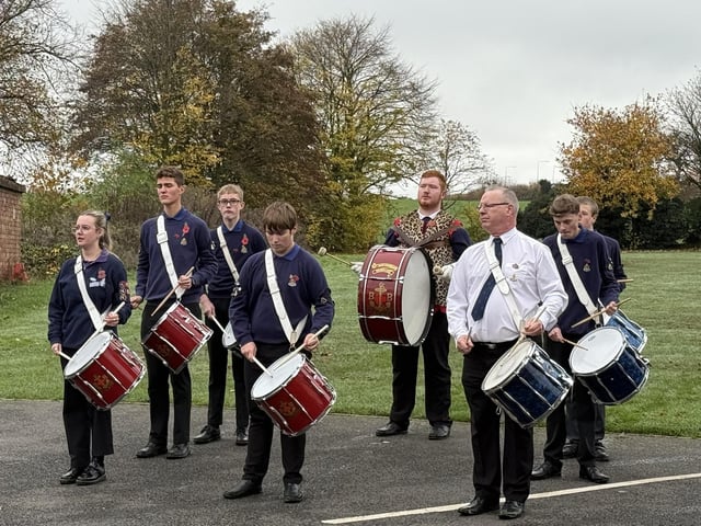 The parade in Nuthall was led by the Boys' Brigade Band (32nd Nottingham).