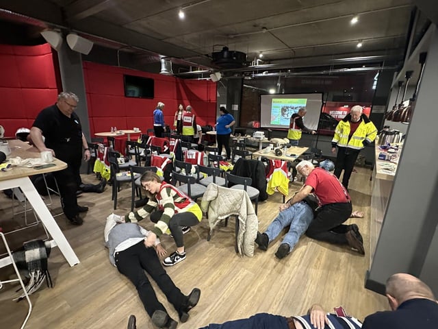 Nottinghamshire Blood Bikes members were given a training session in Stop The Bleed