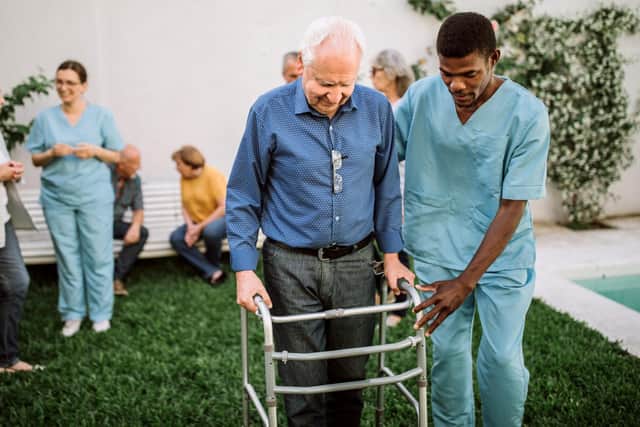 A generic photo of the kind of care and support that could be provided for tenants at new assisted-living homes earmarked for a site on Botany Avenue, Mansfield. (PHOTO BY: Getty Images)