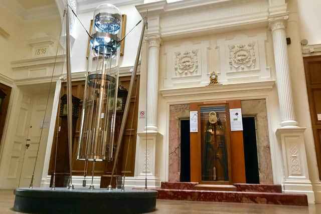 Inside the grand hall at the Museum Of Timekeeping.