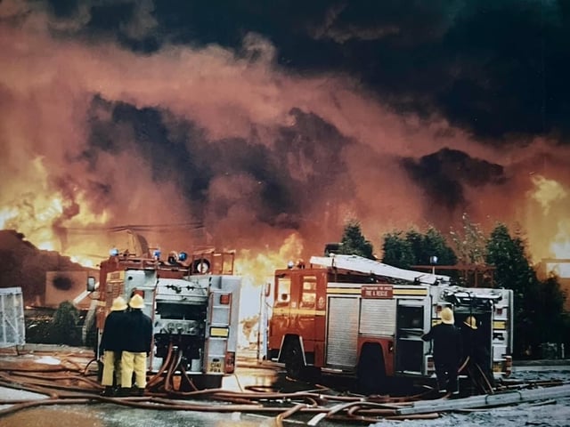The fire was so big that smoke could be seen from Sheffield.