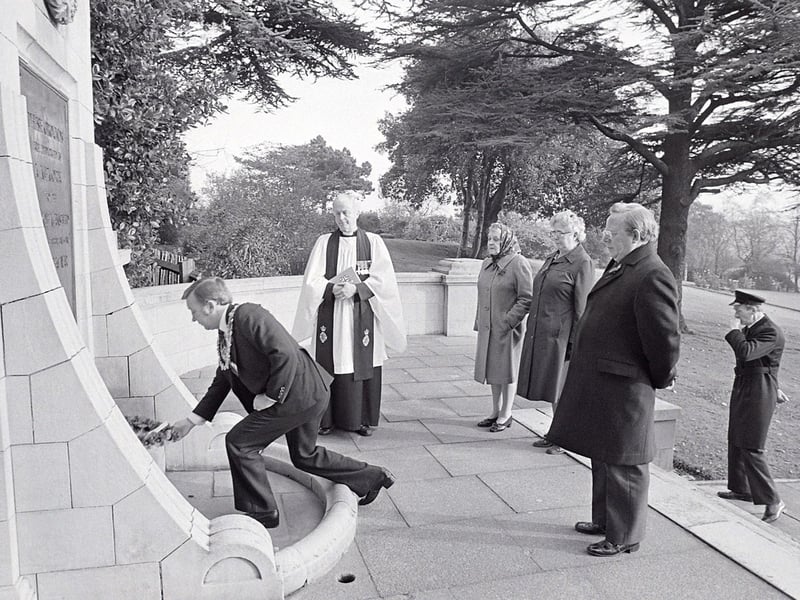 A ceremony in 1981 in Mansfield pays its respects.