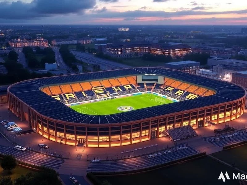 This is just one of the stunning options of how Mansfield Town's One Call Stadium could look in 2050, according to AI.