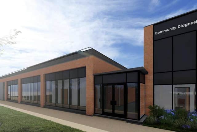 An artist's impression of the new Mansfield community diagnostics centre which is now being scaled down due to budget constraints. Photo: SFHT