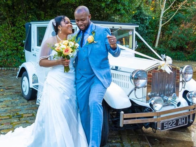 Ginika married on 17.12.20. She said: 'Me and my hubby got married... with just 12 people only as an invited guest according to the Covid UK Marriage rules. It was the happiest and hardest decision to make. Moving to Portsmouth 8 years ago we have made friends that have turned to family.'