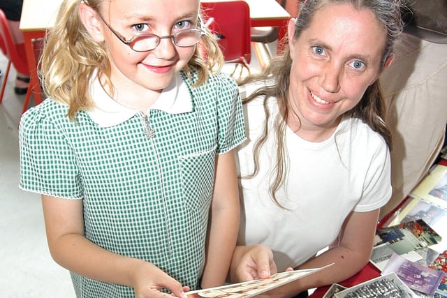 2006: Just before it moved to a new site, Gilthill Primary School invited ex-pupils and staff to visit. Ex-pupil Lisa Wright is pictured with her daughter.