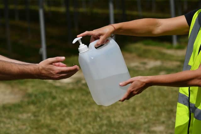 Hand sanitise does not pose a fire risk if left in cars, fire chiefs have confirmed. (Photo by BEN STANSALL/AFP via Getty Images)