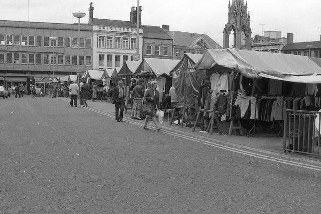 Mansfield market in the 1980s.
