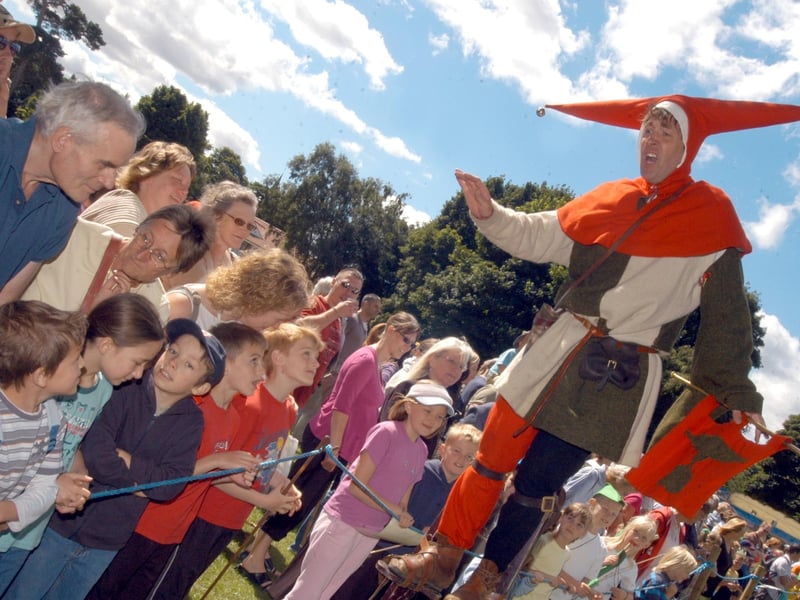 Fun with the entertainers at the Robin Hood Festival in 2007.
