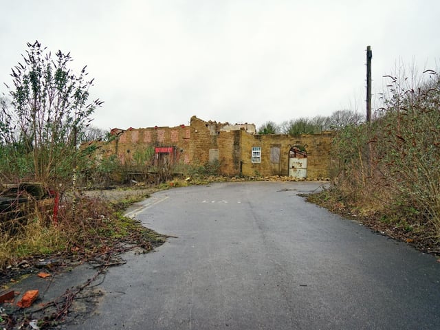 Mansfield's Hermitage Mill site as pictured in 2023 by your Chad.