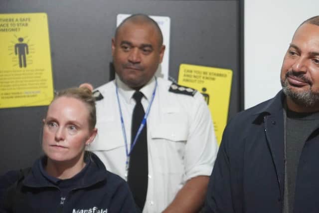 Commissioner Godden alongside Chief Inspector Karl Thomas, Nottinghamshire Police's Knife Crime Lead