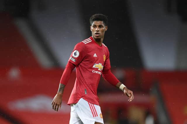 Marcus Rashford is leading a high-profile campaign to end child poverty. (Photo by Michael Regan/Getty Images)