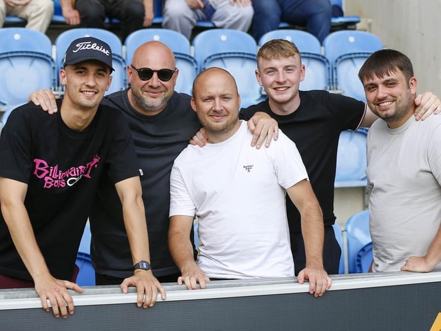 Mansfield Town fans ahead of the game with Colchester United.