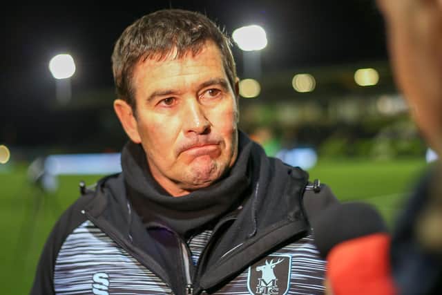 Mansfield Town manager Nigel Clough - contract talks on hold.