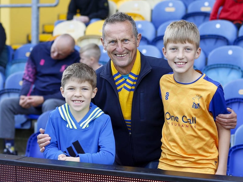 Mansfield Town fans ahead of the win over Barrow.