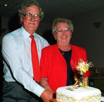 Golden wedding anniversary of Roy and Edna Walker of Kirk Sandall. 1998.