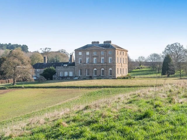 Grade I listed Georgian house with 4 Cottages, tennis court and paddocks set in about 10.47 acres. Papplewick Hall is built over four storeys of mellow Mansfield stone under a hipped slate roof. The handsome symmetrical facades with Georgian sash windows are reminiscent of the Adam Style. Internally the Hall combines exceptionally ornate, light and spacious reception rooms with comfortable bedrooms on the first and second floors.