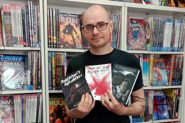 Ground Zero Comics owner Richard Reynolds released his third graphic novel at the store's re-opening event on Saturday, June 24.