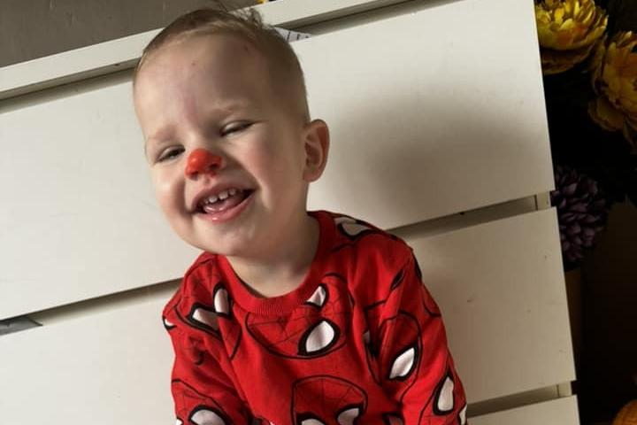 All in red and red-y for Red Nose Day.