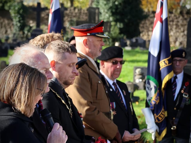 A solemn Service at St Mary's Cenotaph Sutton in Ashfield