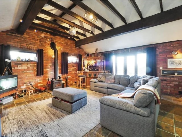 The extended lounge offers an array of character features and is the perfect hub of the home